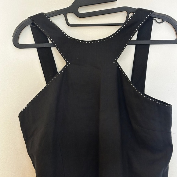 Lauren Ralph Lauren Black Linen Sheath Dress Size 8 - Midi Classic Summer Fall - Picture 3 of 8